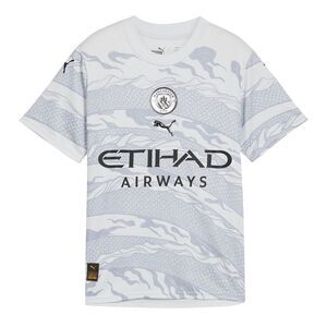Puma Childrens/Kids Manchester City Fc Graphic Football Jersey / Silver/Blue